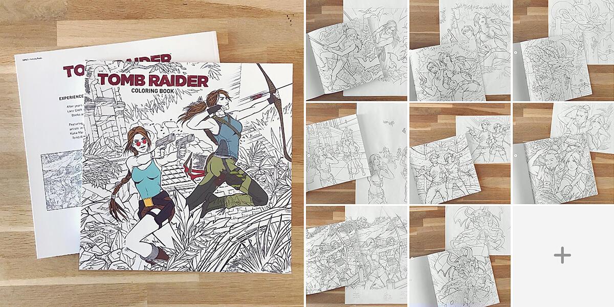[ · 2019 · ] - Creation of 12 artworks and the cover of the Tomb Raider Coloring Book.